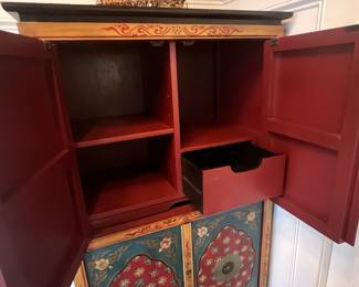 Hand-Painted Tibetan Style Cabinet