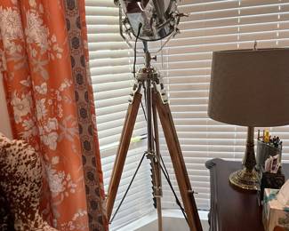 Ralph Lauren Montauk Searchlight Tripod Floor Lamp