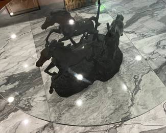 Bronze Sculpture of Galloping Horses