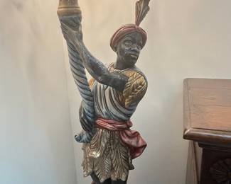 Blackamoor Torchiere Floor Lamp