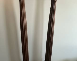Pair of Carved Wooden Corinthian Pedestals