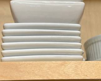 White Ceramic Ramekins and Square Bowls Set