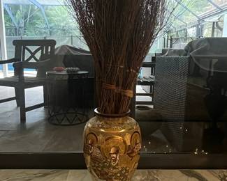 Satsuma Moriage Vase with Figures