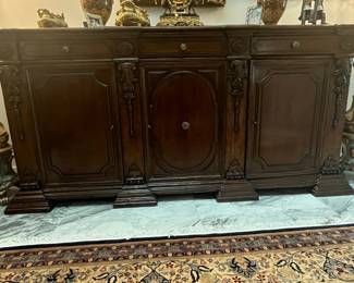 Antique French Provincial Walnut Sideboard
