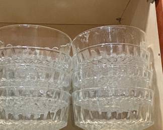 Set of 8 Arcoroc France Diamond Pattern Dessert Bowls