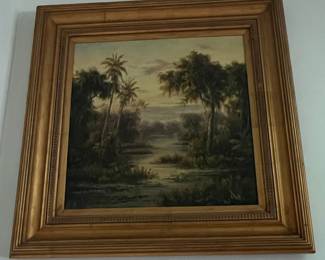 Florida Highwaymen Style Landscape Oil Painting