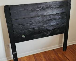 Lot #146 - Rustic Black Wooden Headboard 50"