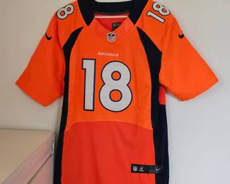 Lot #141 - Nike Denver Broncos #18 NFL On Field Jersey Peyton Manning Size 40 Medium