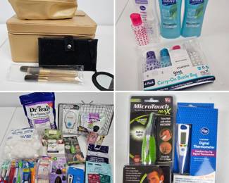 Lot #46 - Bathroom & Personal Care Lot - Epsom Salt, Soap, Oral Care, Travel Kit, Themometer, Beauty