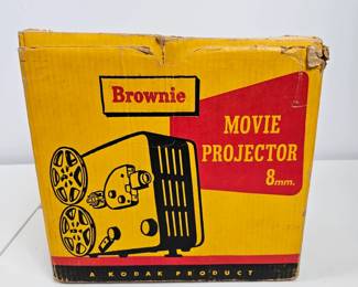 Lot #48 - Vintage Kodak Brownie 8mm Movie Projector Model 1 with Original Case - Classic Film Reel Projector