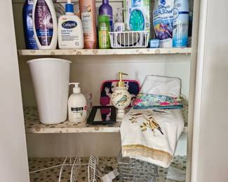 Lot #148 - Lot of Personal Care & Bath Essentials Including Cetaphil Cleanser, Suave Conditioner, Nivea Lotion & Bathroom Organizers