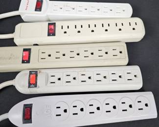 Lot #95 - Lot of 5 Power Strips Including First Alert, Electricord, ACE 