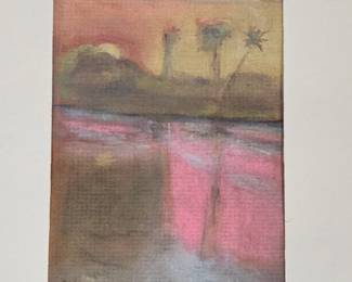 Lot #7 - RP Dobson Signed 2006 Original Pastel Landscape Painting Framed Wall Art