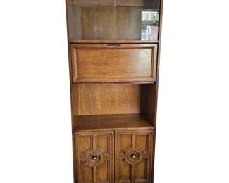 Lot #170 - Vintage Wood Bar Cabinet with Glass Display