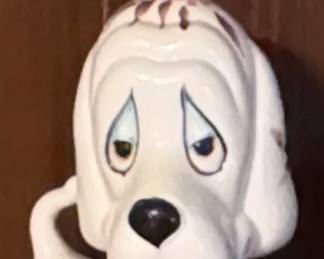1960s Sad Hound Ceramic Coin Bank
