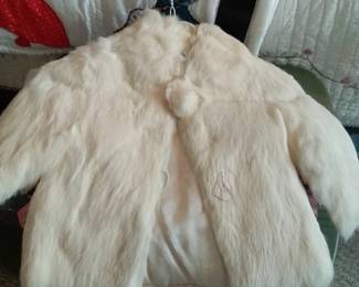 Childs vintage rabbit coat 