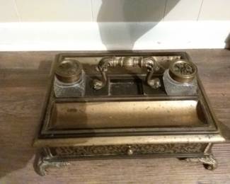 Antique double ink stand from the 19th century