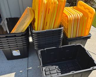 tons of 27 gallon totes