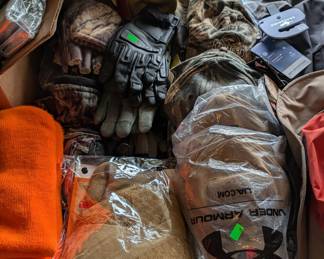 Cold weather gear, gloves, balaclavas and 'boggins