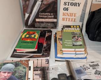 Knife and survival books