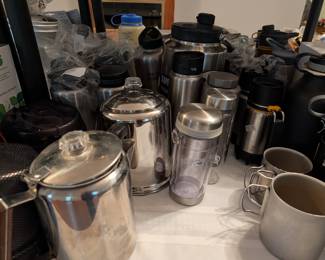 Coffee pots and thermoses