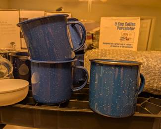 Enamelware coffee cups