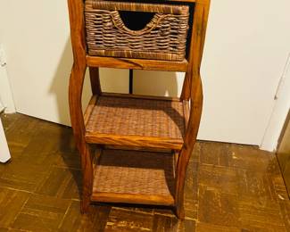 Wooden Stand with Basket