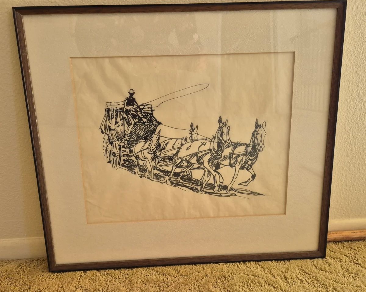 Artwork by Edward Borein from the Estate of Kaye Hoffman Haley