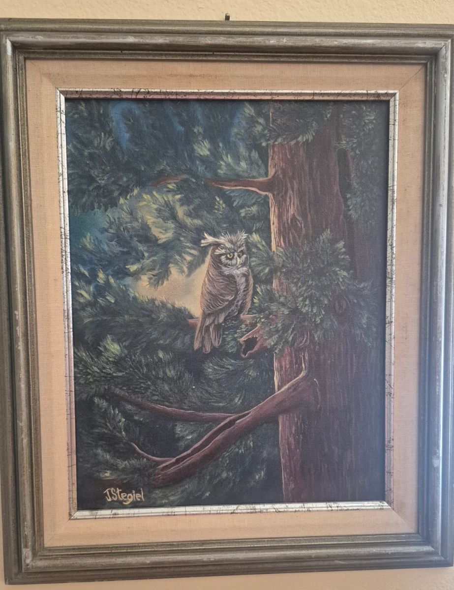 Great oil painting of an owl.