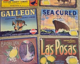 Fruit crate labels Oxnard