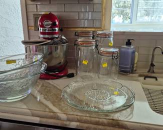 Princess House platter and bowl