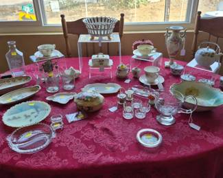Nice selection of antique porcelain and glass