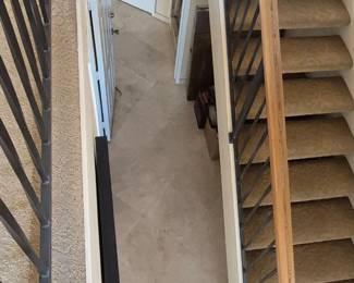 View of stairs. Two flights