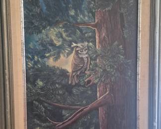 Great oil painting of an owl.