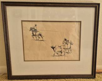 Roping Study by Edward Borein
