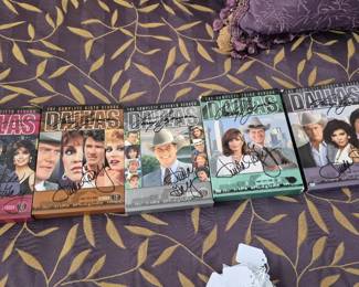 Signed Dallas DVDs. Larry Hagman and Kinda Gray