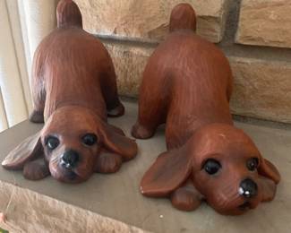 Pair of dog bookends