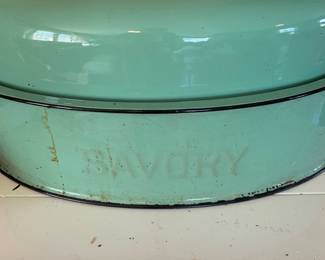 Savory enamel roaster jade green