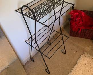 black iron plant stand