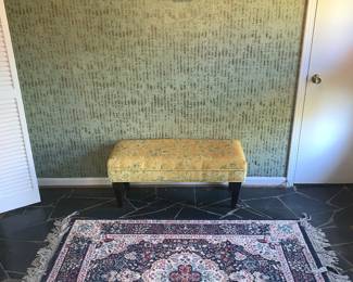 foyer bench and rug