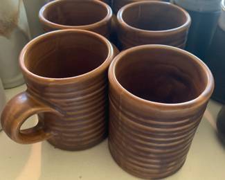wonderful collection of pottery coffee mugs 