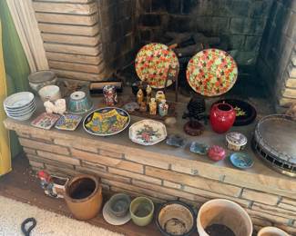 Asian decor and flower pots