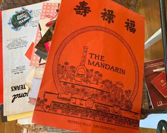 Vintage menus from wide travels