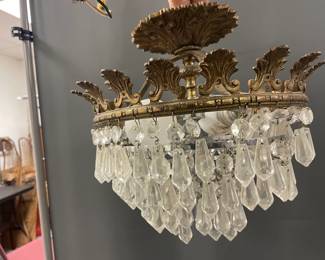 BRASS/GLASS CEILING LAMP