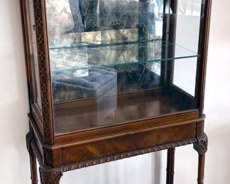 Antique Chippendale-style curio cabinet