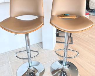 Leather bar chairs
