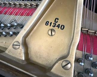 Baldwin Grand Piano Model R, in mahogany finish, serial #61340