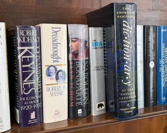 Coffee table: atlas, New Mexico, artwork Non-fiction: Napoleon, Churchill, John Adams, Mozart