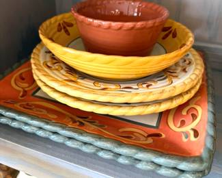 Artimino Tuscan-style Sienna Sage dishware 