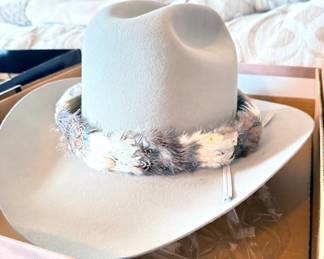 Stetson hats, sizes 7 ⅝ + 6 ⅞ 